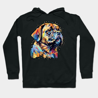 Pug Dog Pet World Animal Lover Furry Friend Abstract Hoodie